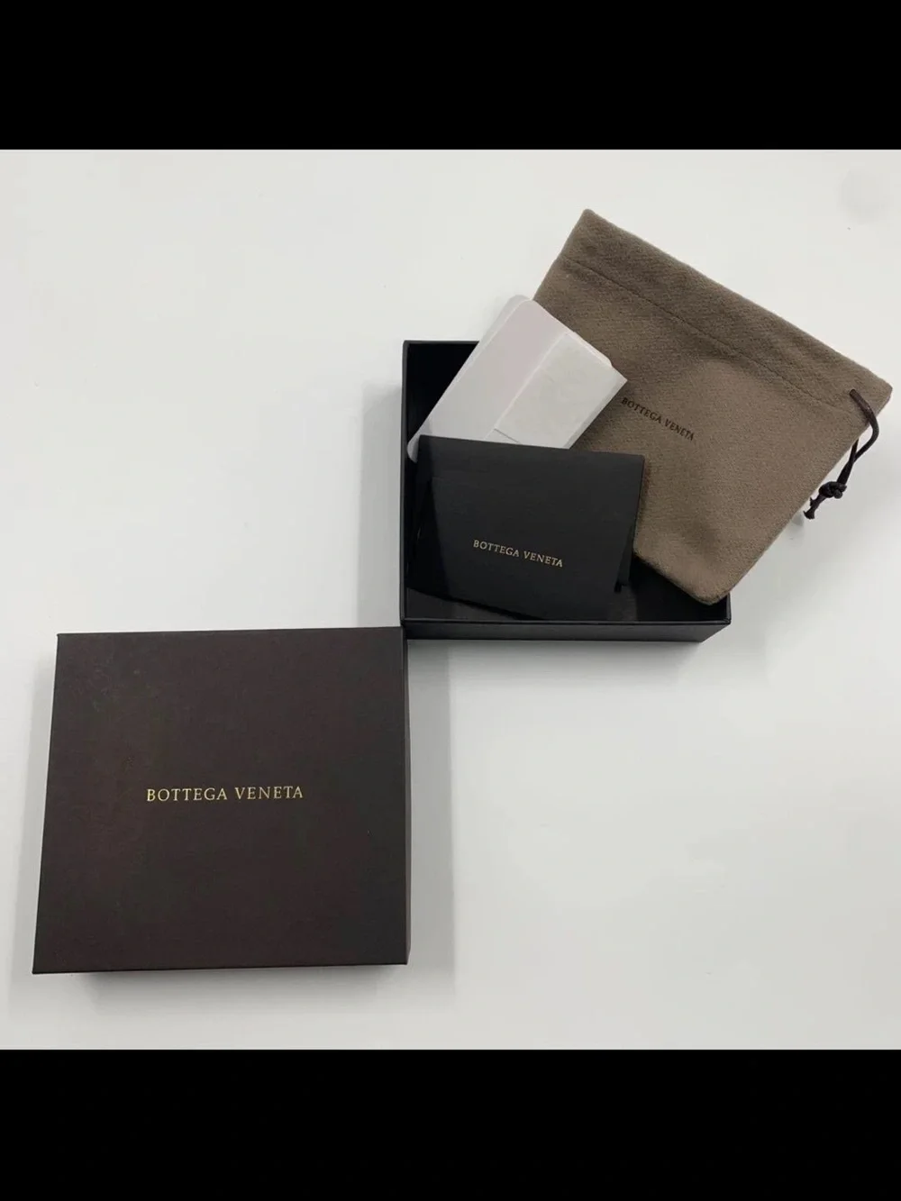 Bottega Veneta Black Intrecciato Bifold Wallet